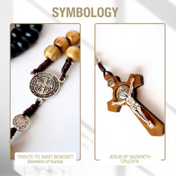 Chapelet Catholique Bois dOlivier Croix Chrétien Bijou