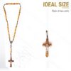 Chapelet Catholique Bois dOlivier Croix Chrétien Bijou
