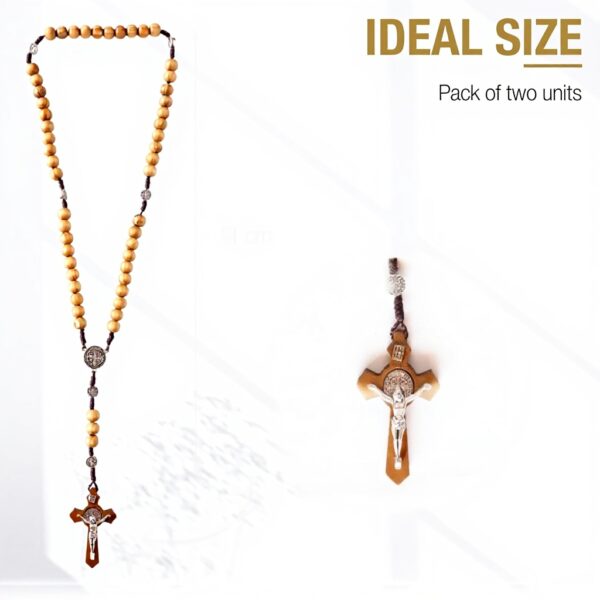 Chapelet Catholique Bois dOlivier Croix Chrétien Bijou