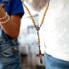 Chapelet Catholique Bois dOlivier Croix Chrétien Bijou