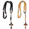 Chapelet Catholique Bois dOlivier Croix Chrétien Bijou