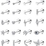 Boucles doreilles acier inoxydable ADRAMATA 20pcs cartilage