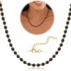 Collier pierre naturelle femme Adramata perles acier-0