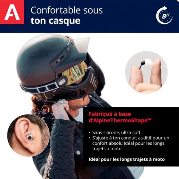 Bouchons doreilles Alpine MotoSafe Tour protection auditive