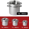 Couscoussier BAUMALU acier inox induction triple fond 11L-6