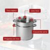 Couscoussier BAUMALU acier inox induction triple fond 11L-7