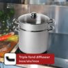 Couscoussier BAUMALU acier inox induction triple fond 11L-9
