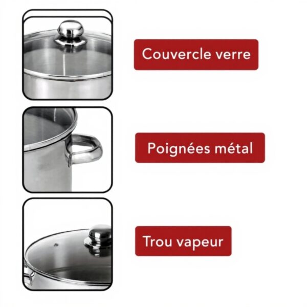 Marmite BAUMALU acier inoxydable induction 26cm 11L