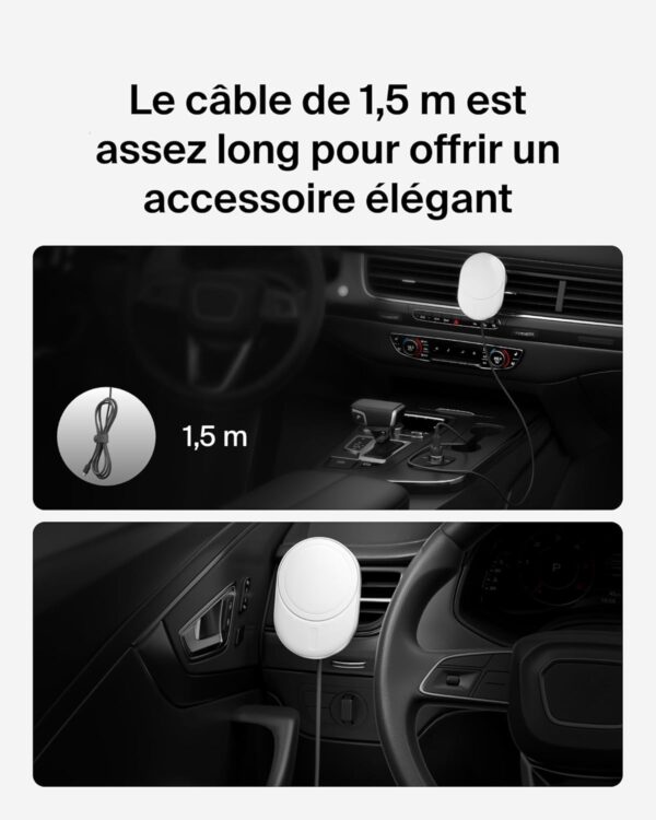 Chargeur voiture magnétique Belkin Qi2 15W compatible-6