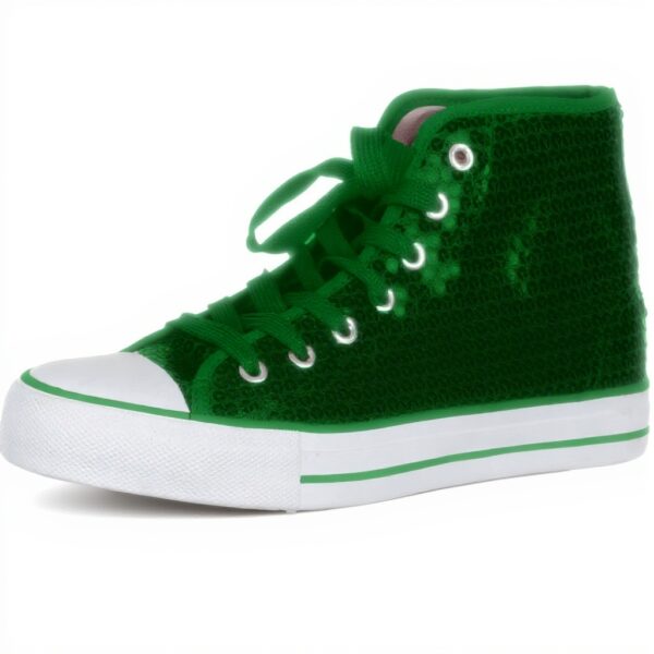 Baskets à paillettes Brandsseller femme semi-hautes lacets