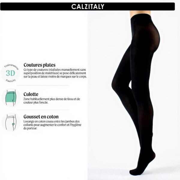 Collants opaques 40 den CALZITALY pack 2 paires femme
