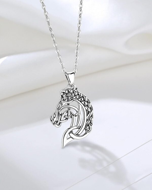 Collier cheval argent Celestia pendentif cœur poney cadeau-1