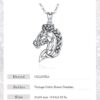 Collier cheval argent Celestia pendentif cœur poney cadeau-5