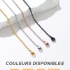 Collier femme acier inoxydable ChainsPro design élégant 2mm-3