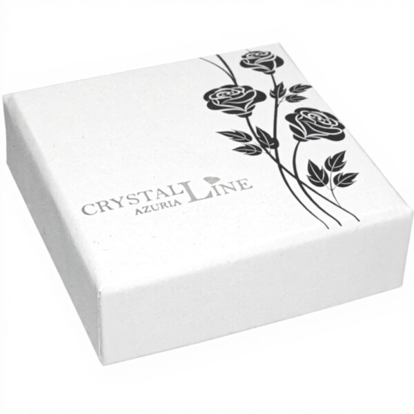 Collier pendentif pomme Crystalline Azuria plaqué or blanc