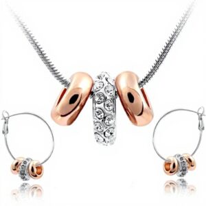 Crystalline Azuria Ensemble Collier Boucles dOreilles 18ct