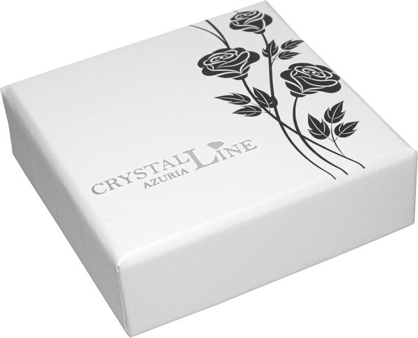 Boucles d'oreilles Crystalline Azuria 18ct or blanc cristaux-1