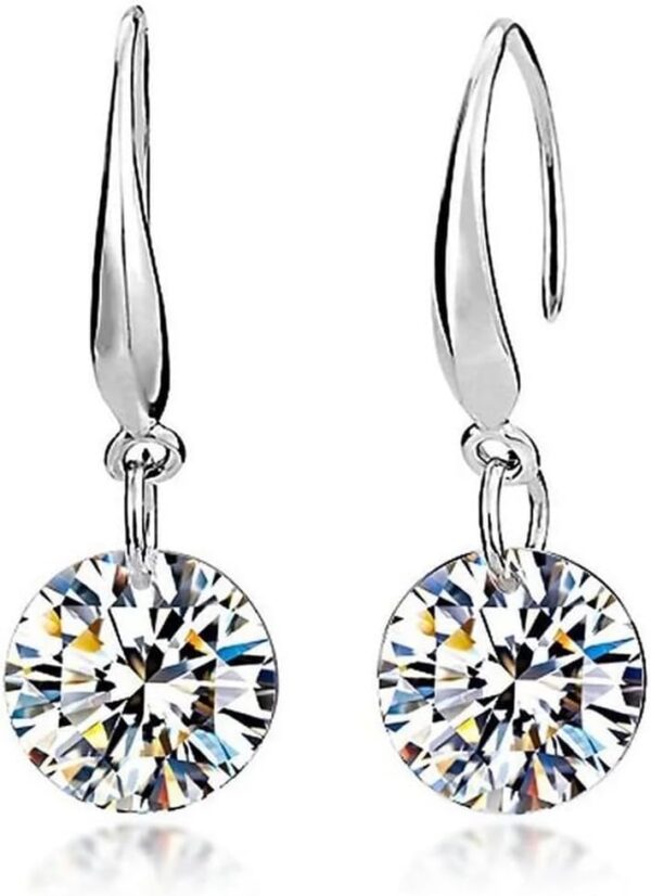 Boucles d'oreilles Crystalline Azuria 18ct or blanc cristaux-0