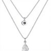 Pendentif plume argent sterling 925 cristal Elli Collier