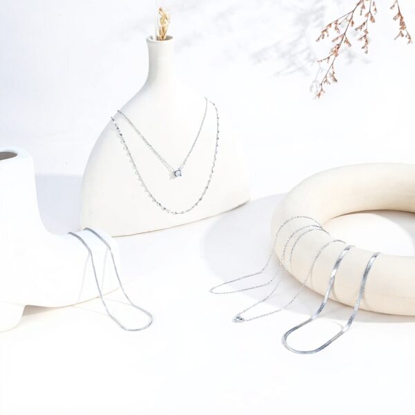 Collier or Finrezio chaîne serpent plaqué or argent femme