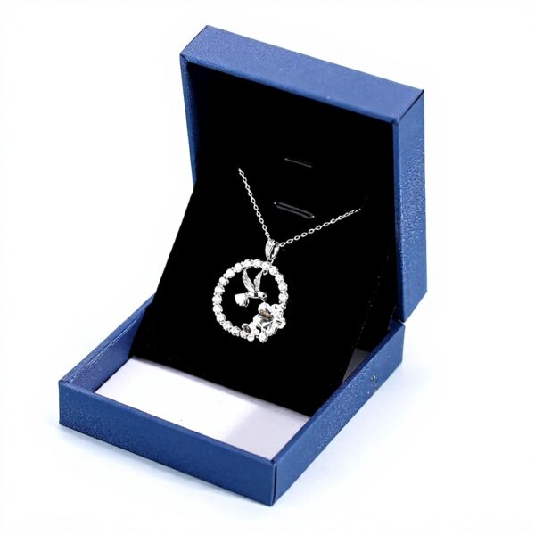 Collier colibri Finrezio plaqué or 18 carats cristal