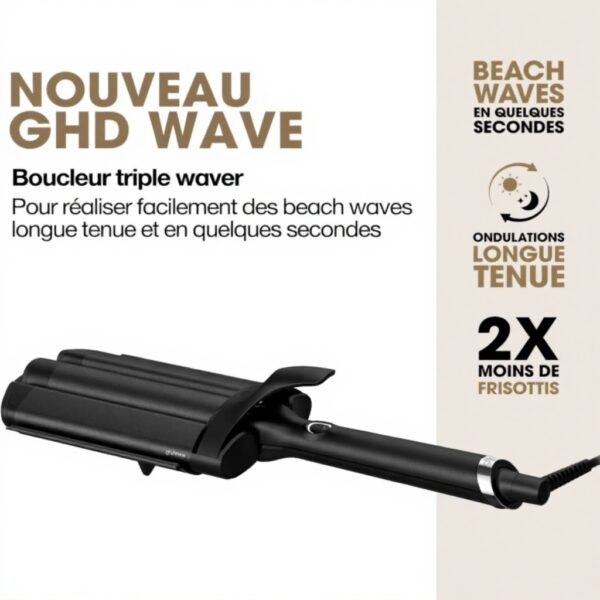 Boucleur ghd Wave professionnel beach waves rapide cheveux