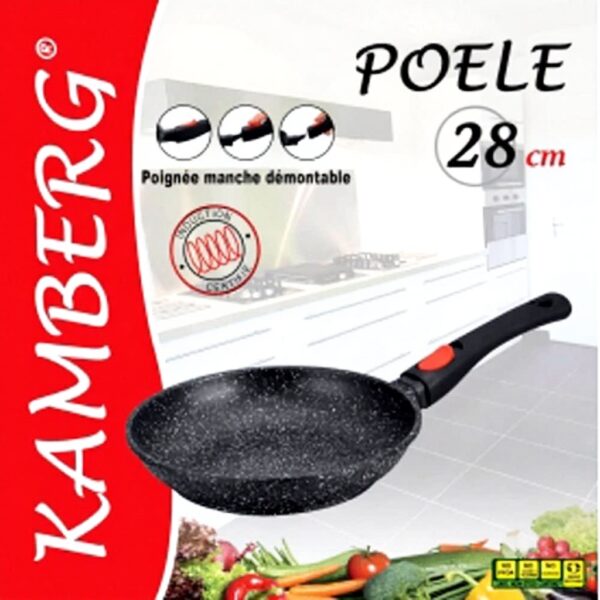 Poêle Kamberg 28 cm manche amovible fonte aluminium