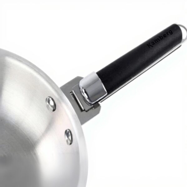 Poêle inox 30 cm Kamberg manche amovible induction