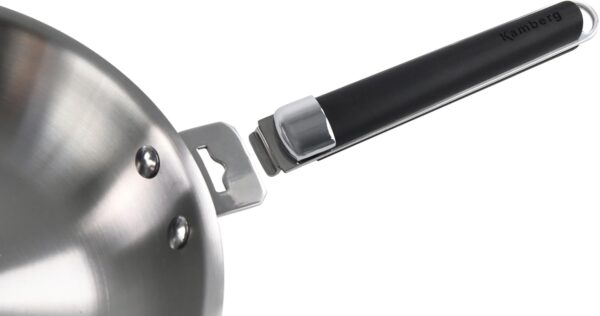 Poêle inox 30 cm Kamberg manche amovible induction-3