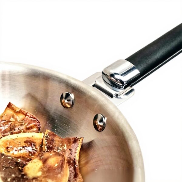 Poêle inox 30 cm Kamberg manche amovible induction