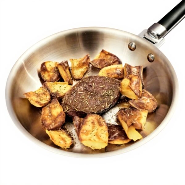 Poêle inox 30 cm Kamberg manche amovible induction