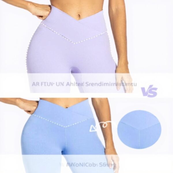 Legging évasé femme sans couture contrôle ventre taille