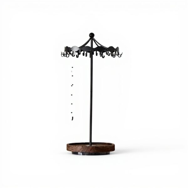 Porte Collier Rotatif Lolalet 26 Crochets Métal Noir Vintage