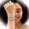 Bracelet tennis diamant glacé Michooyel zircone cubique