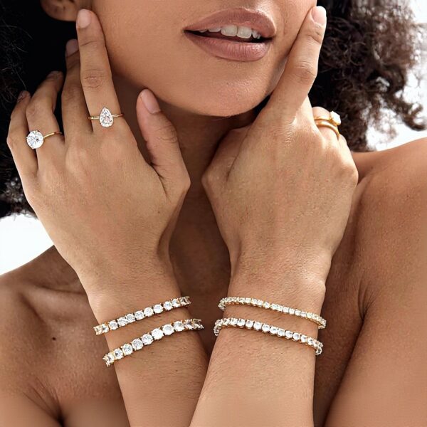 Bracelet tennis diamant glacé Michooyel zircone cubique