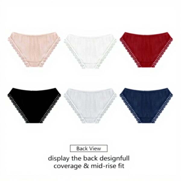 Culottes en coton dentelle POWER FLOWER confortables pack 6