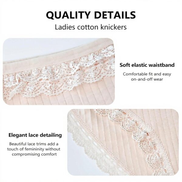 Culottes en coton dentelle POWER FLOWER confortables pack 6