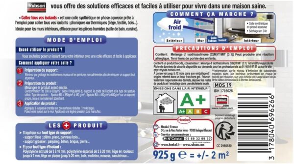 Rubson colle isolants multi-matériaux adhérence immédiate-1
