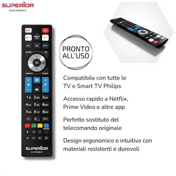 Télécommande Philips universelle prête à lemploi design