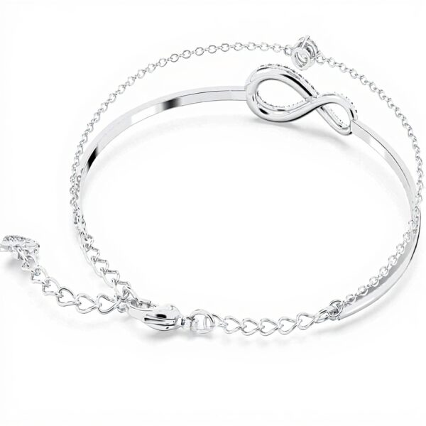 Bracelet Swarovski Infinity femme cristaux métal rhodié