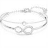 Bracelet Swarovski Infinity femme cristaux métal rhodié