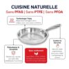 Poêles Inox TeCuisine Lot 2 Triply Sans PFAS Compatible