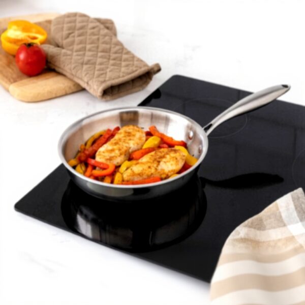 Poêles Inox TeCuisine Lot 2 Triply Sans PFAS Compatible