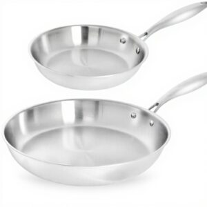 Poêles Inox TeCuisine Lot 2 Triply Sans PFAS Compatible