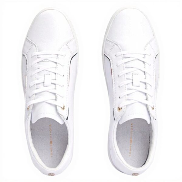 Baskets Tommy Hilfiger Femme Cuir Blanc Confort Mode