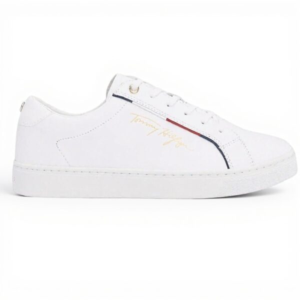 Baskets Tommy Hilfiger Femme Cuir Blanc Confort Mode