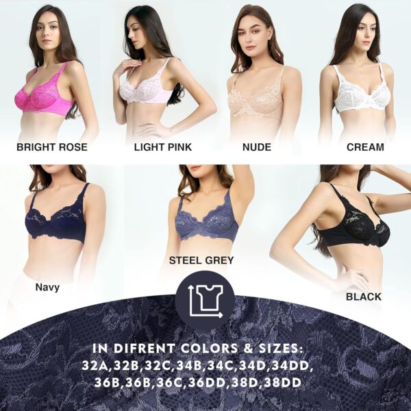 Soutien-gorge dentelle Vanever femme confortable sans-4