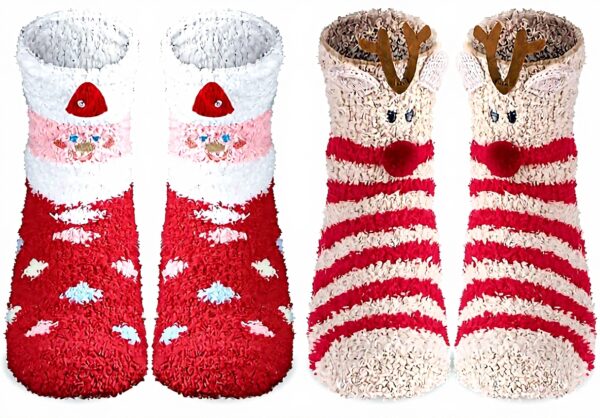Amaxiu chaussettes Noël polaire corail douces femmes filles