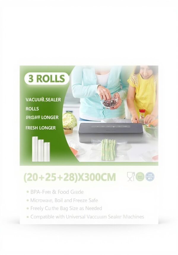 Sac sous vide alimentaire Diboniur rouleau réutilisable 3