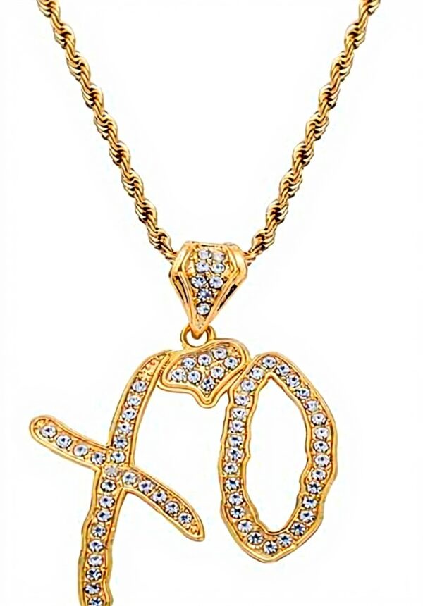Pendentif XO STANG Collier Hip-hop Alliage Mode Femme
